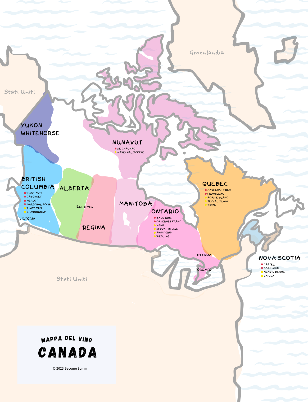 Wine Map Canada
Mappa del vino canada
Carte des vins de canada