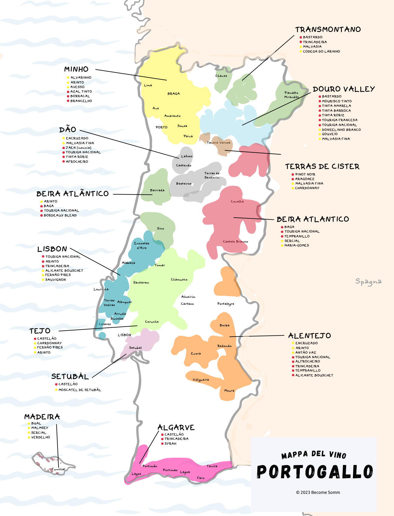 Wine Map Portugal
Mappa del Vino Portogallo
mapa do vinho de portugal
