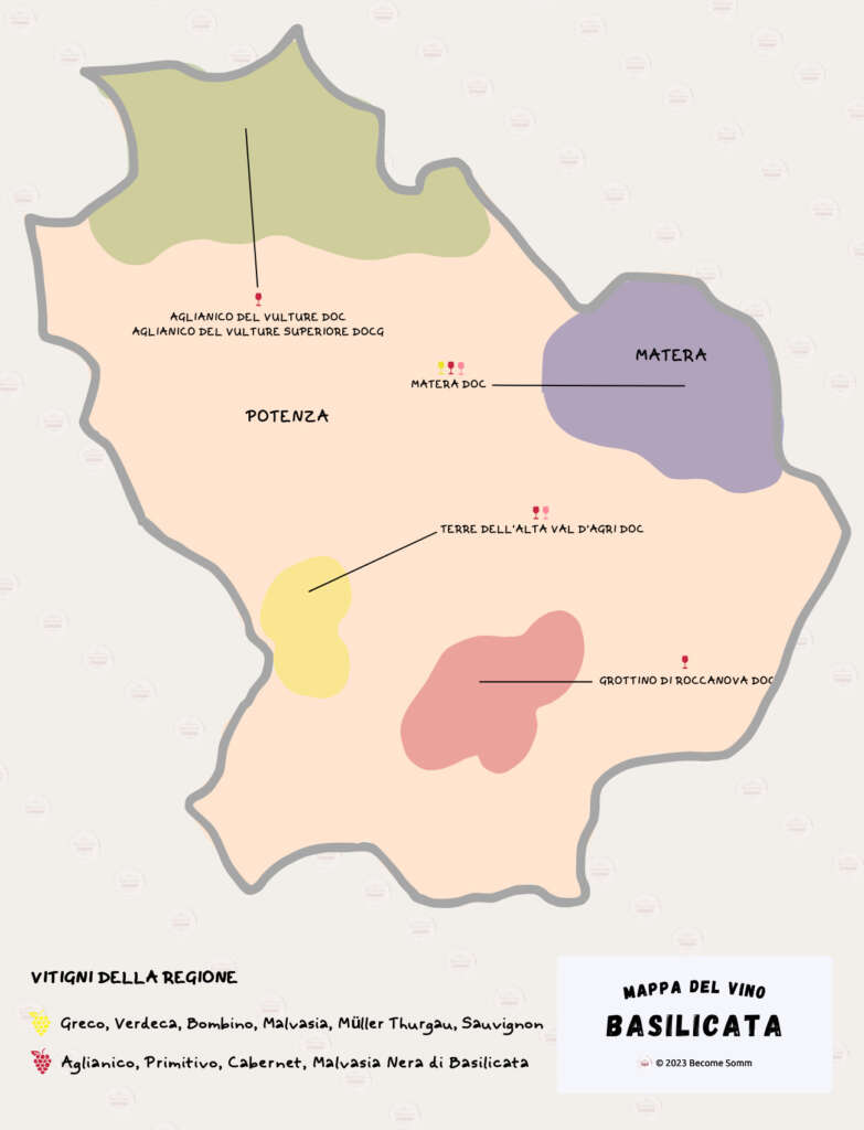wine map mappa del vino basilicata