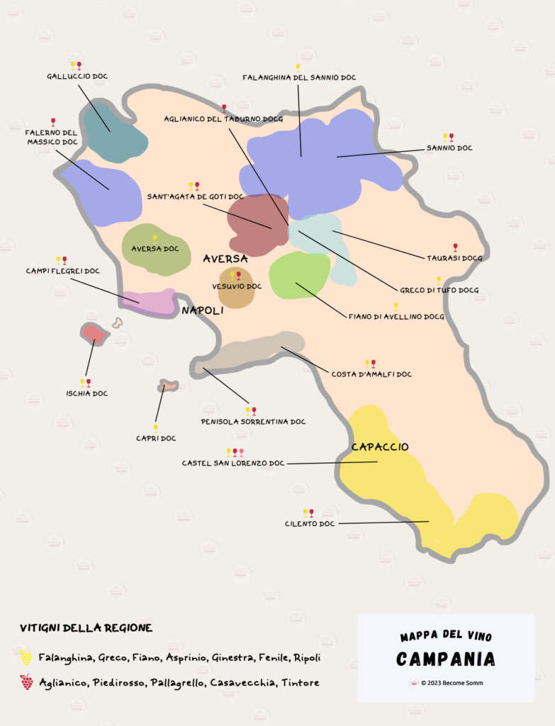 wine map mappa del vino campania