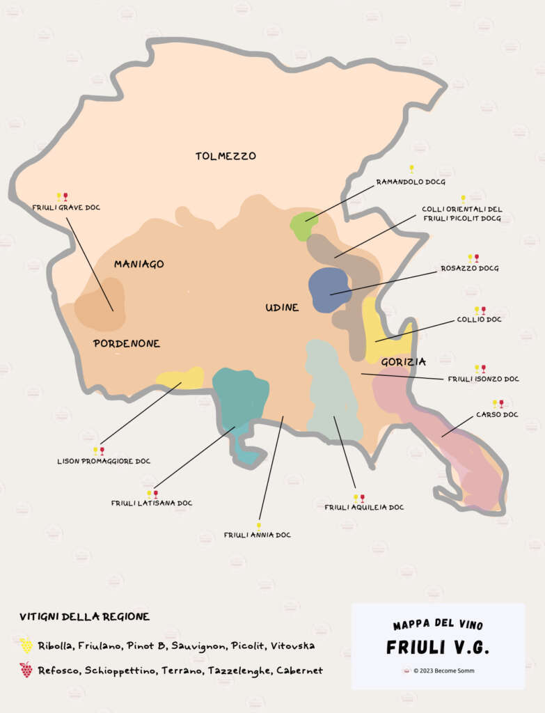 Wine Map Mappa del Vino Toscana